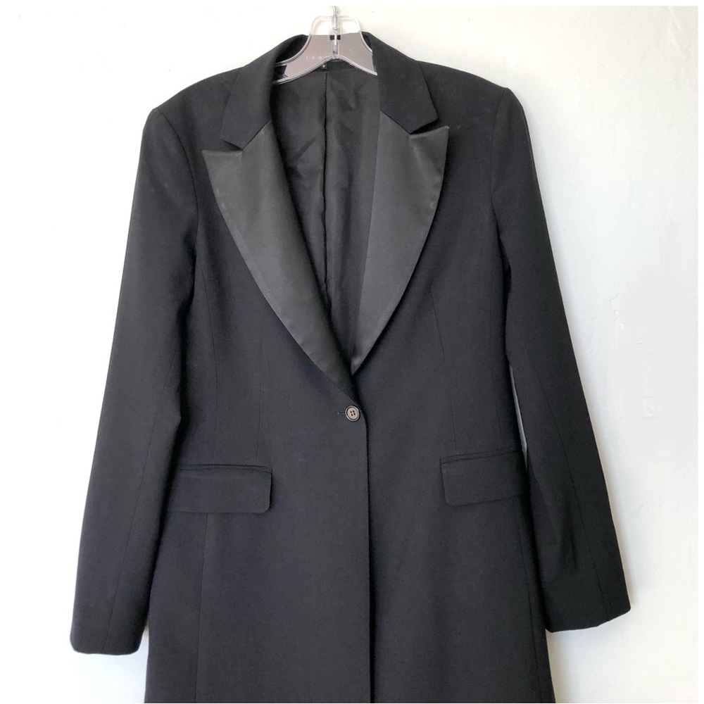 Theory Black Long Blazer Coat - Picture 3 of 10